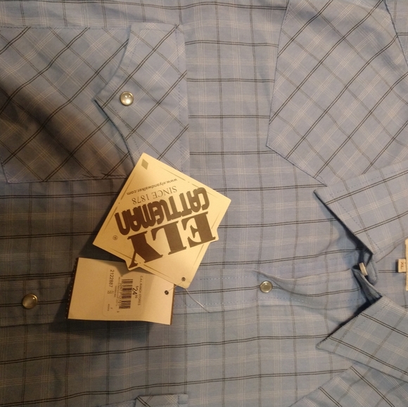 Ely Cattleman Pearl Snap Western Short Sleeve • XL - Picture 3 of 5